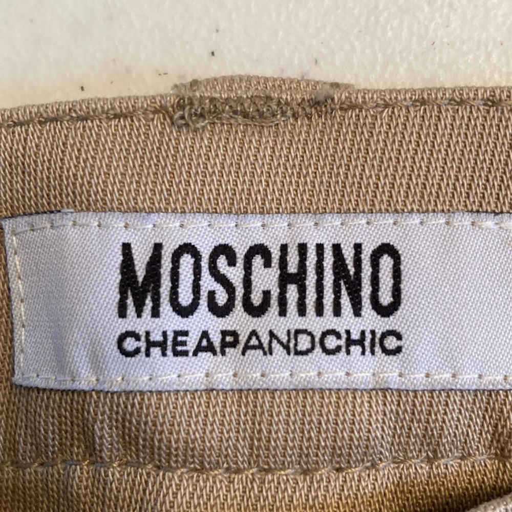 Moschino Beige Straight-Leg Chino Pants - Picture 2 of 8